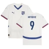 Koszulka Piłkarska Mitrovic #9 Serbia Mistrzostwa Europy 2024 Wyjazdowa Męska