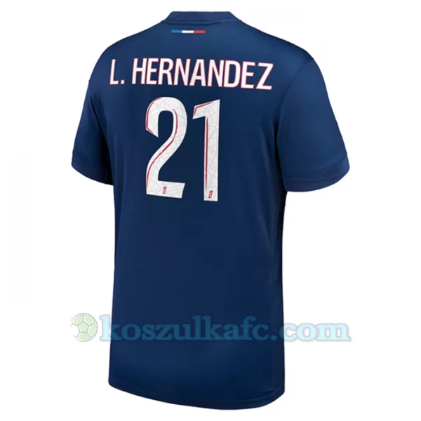 Koszulka Piłkarska Paris Saint-Germain PSG L.Hernandez #21 2024-25 Domowa Męska