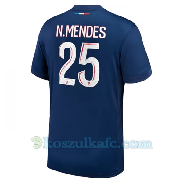 Koszulka Piłkarska Paris Saint-Germain PSG N.Mendes #25 2024-25 Domowa Męska