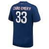 Koszulka Piłkarska Paris Saint-Germain PSG Zaire-Emery #33 2024-25 Domowa Męska