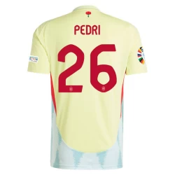 Koszulka Piłkarska Pedri #26 Hiszpania Mistrzostwa Europy 2024 Wyjazdowa Męska