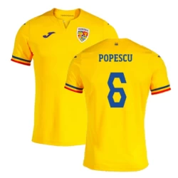 Koszulka Piłkarska Popescu #6 Rumunia Mistrzostwa Europy 2024 Domowa Męska