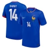 Koszulka Piłkarska Rabiot #14 Francja Mistrzostwa Europy 2024 Domowa Męska