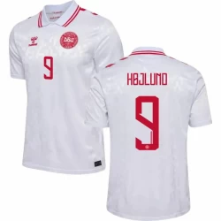Koszulka Piłkarska Rasmus Højlund #9 Dania Mistrzostwa Europy 2024 Wyjazdowa Męska