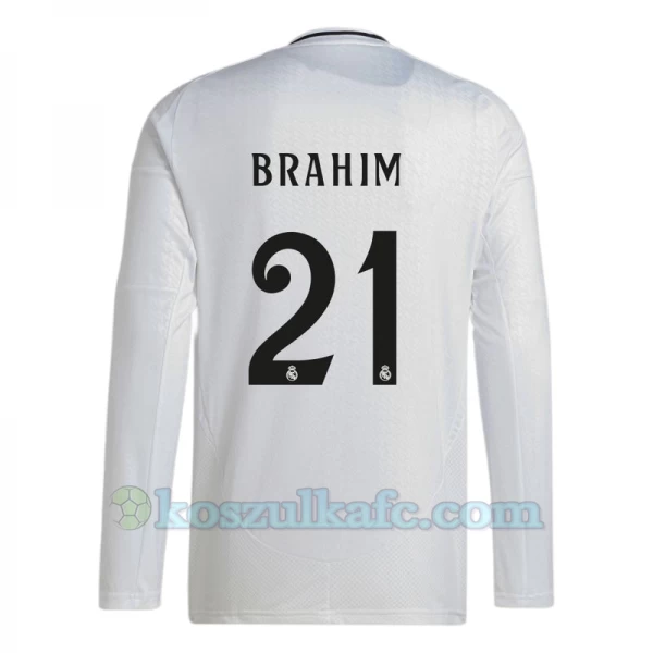 Koszulka Piłkarska Real Madryt Brahim #21 2024-25 Domowa Męska Długi Rękaw