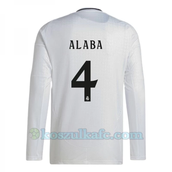 Koszulka Piłkarska Real Madryt David Alaba #4 2024-25 Domowa Męska Długi Rękaw