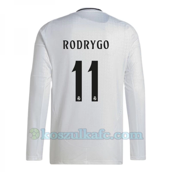 Koszulka Piłkarska Real Madryt Rodrygo #11 2024-25 Domowa Męska Długi Rękaw