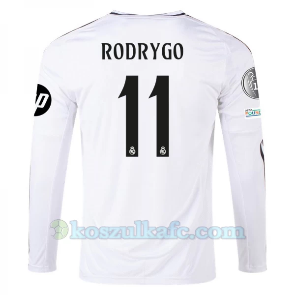 Koszulka Piłkarska Real Madryt Rodrygo #11 2024-25 HP Domowa Męska Długi Rękaw