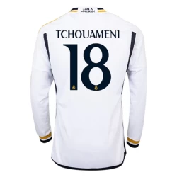 Koszulka Piłkarska Real Madryt Tchouameni #18 2023-24 Domowa Męska Długi Rękaw