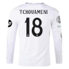 Koszulka Piłkarska Real Madryt Tchouameni #18 2024-25 HP Domowa Męska Długi Rękaw