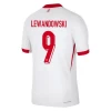 Koszulka Piłkarska Robert Lewandowski #9 Polska Mistrzostwa Europy 2024 Domowa Męska