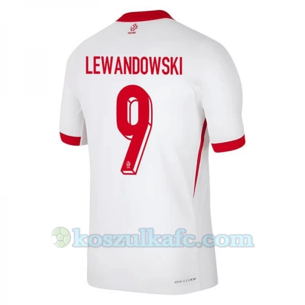 Koszulka Piłkarska Robert Lewandowski #9 Polska Mistrzostwa Europy 2024 Domowa Męska