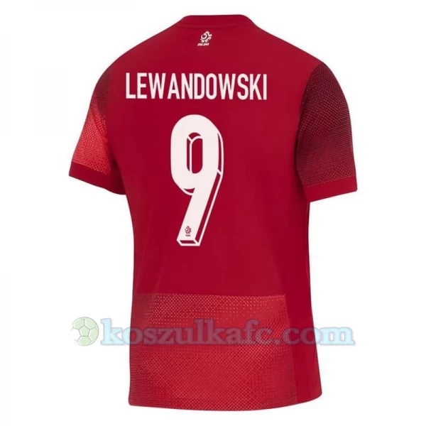 Koszulka Piłkarska Robert Lewandowski #9 Polska Mistrzostwa Europy 2024 Wyjazdowa Męska
