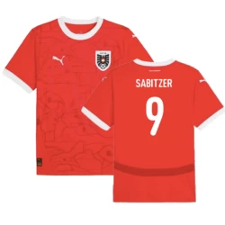 Koszulka Piłkarska Sabitzer #9 Austria Mistrzostwa Europy 2024 Domowa Męska
