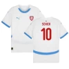 Koszulka Piłkarska Schick #10 Republika Czeska Mistrzostwa Europy 2024 Wyjazdowa Męska