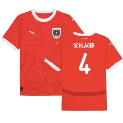 Koszulka Piłkarska Schlager #4 Austria Mistrzostwa Europy 2024 Domowa Męska