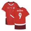 Koszulka Piłkarska Seferovic #9 Szwajcaria Mistrzostwa Europy 2024 Domowa Męska