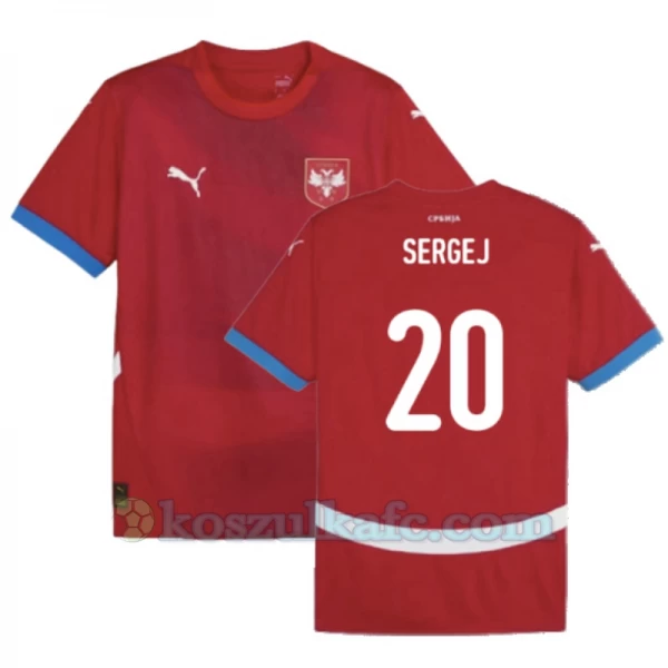 Koszulka Piłkarska Sergej #20 Serbia Mistrzostwa Europy 2024 Domowa Męska