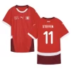 Koszulka Piłkarska Steffen #11 Szwajcaria Mistrzostwa Europy 2024 Domowa Męska