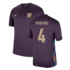 Koszulka Piłkarska Steven Gerrard #4 Anglia Mistrzostwa Europy 2024 Wyjazdowa Męska
