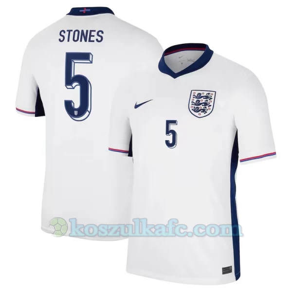 Koszulka Piłkarska Stones #5 Anglia Mistrzostwa Europy 2024 Domowa Męska