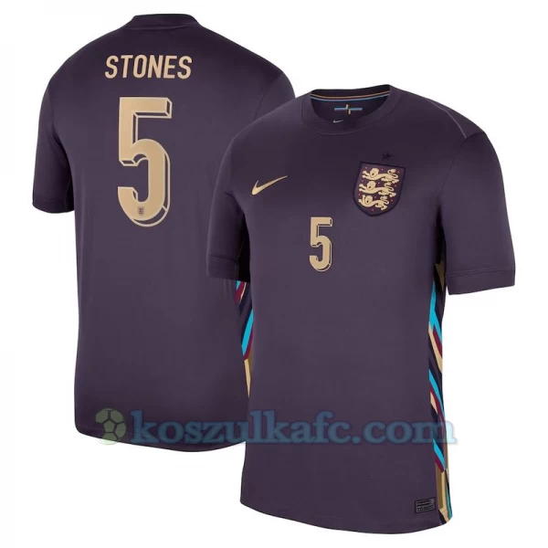 Koszulka Piłkarska Stones #5 Anglia Mistrzostwa Europy 2024 Wyjazdowa Męska