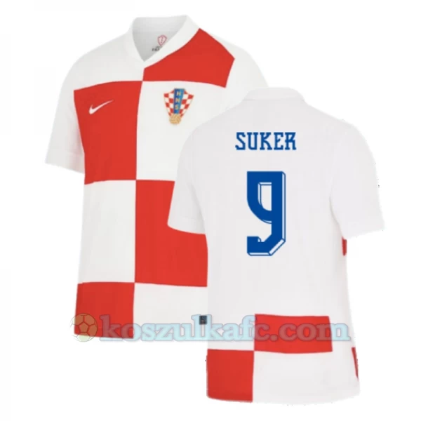 Koszulka Piłkarska Suker #9 Chorwacja Mistrzostwa Europy 2024 Domowa Męska