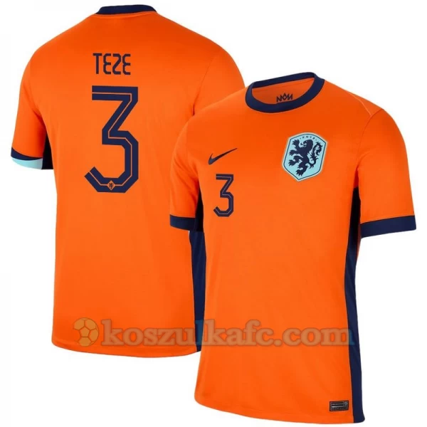Koszulka Piłkarska Teze #3 Holandia Mistrzostwa Europy 2024 Domowa Męska