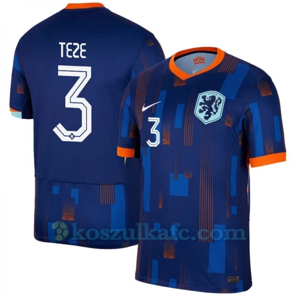Koszulka Piłkarska Teze #3 Holandia Mistrzostwa Europy 2024 Wyjazdowa Męska