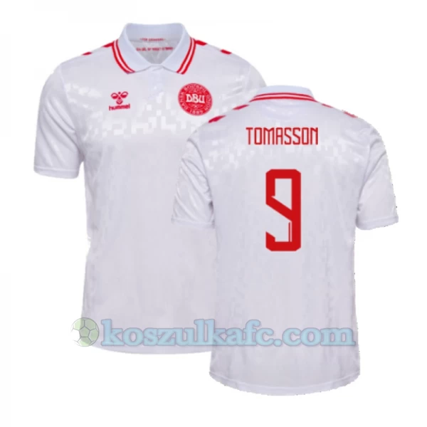Koszulka Piłkarska Tomasson #9 Dania Mistrzostwa Europy 2024 Wyjazdowa Męska