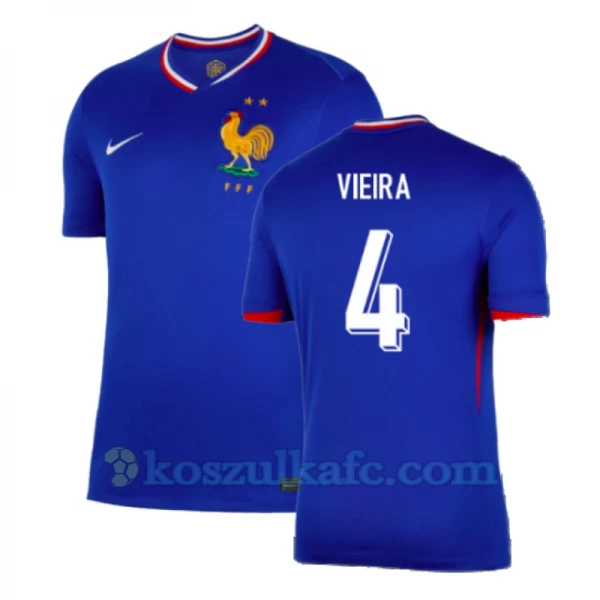 Koszulka Piłkarska Vieira #4 Francja Mistrzostwa Europy 2024 Domowa Męska