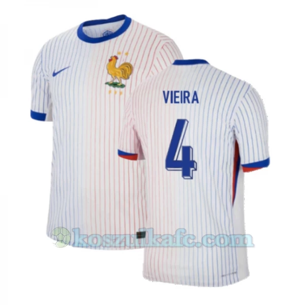 Koszulka Piłkarska Vieira #4 Francja Mistrzostwa Europy 2024 Wyjazdowa Męska