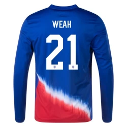 Koszulka Piłkarska Weah #21 USA Copa America 2024 Wyjazdowa Męska Długi Rękaw