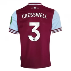 Koszulka Piłkarska West Ham United Cresswell #3 2024-25 Domowa Męska