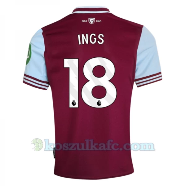 Koszulka Piłkarska West Ham United Ings #18 2024-25 Domowa Męska