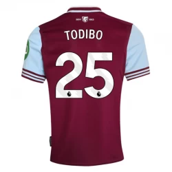 Koszulka Piłkarska West Ham United Todibo #25 2024-25 Domowa Męska