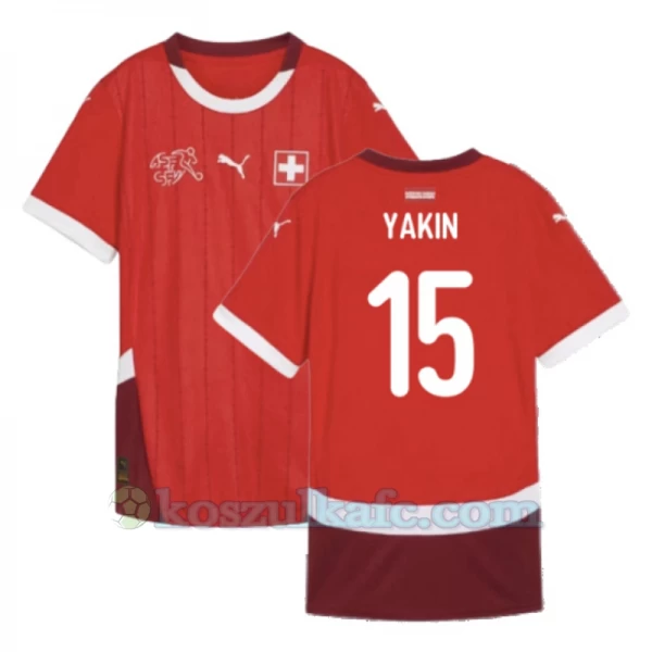 Koszulka Piłkarska Yakin #15 Szwajcaria Mistrzostwa Europy 2024 Domowa Męska