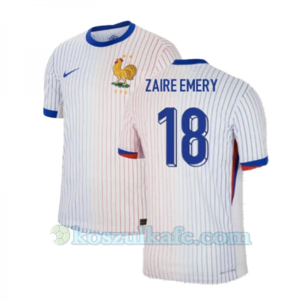 Koszulka Piłkarska Zaire Emery #18 Francja Mistrzostwa Europy 2024 Wyjazdowa Męska
