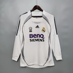 Koszulka Real Madryt Retro 2006-07 Domowa Męska Długi Rękaw