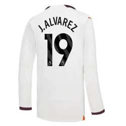Manchester City Koszulka Piłkarska 2023-24 J. Alvarez #19 Wyjazdowa Męska Długi Rękaw
