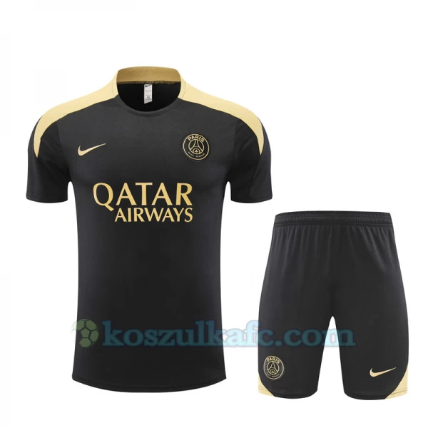 Paris Saint-Germain PSG Komplet Koszulka Treningowa 2024-25 Czarny Gold