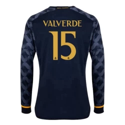 Real Madryt Koszulka Piłkarska 2023-24 Federico Valverde #15 Wyjazdowa Męska Długi Rękaw