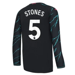 Stones #5 Koszulki Piłkarskie Manchester City 2023-24 Alternatywna Męska Długi Rękaw